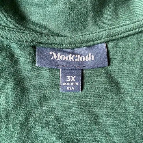 Modcloth  Emerald Green Collared Top Size 3X