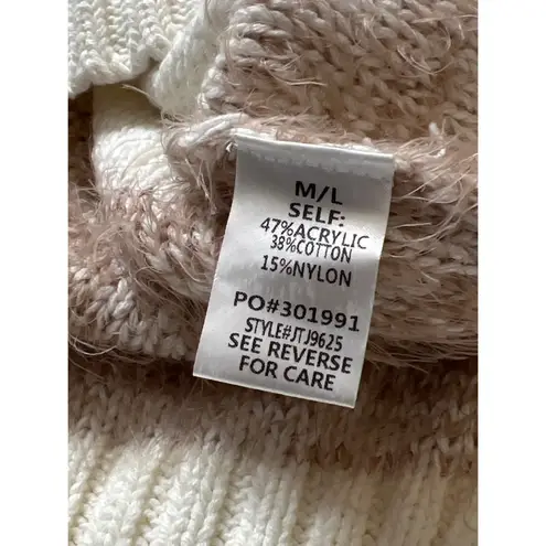 Prómesa Promesa Lavender/Pink/Taupe Striped Eyelash Knit Sweater Sz M/L Women