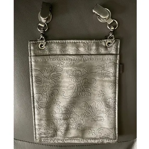 Hip Klips Gray Vegan Leather Palm Design Waist Pocket Wallet
