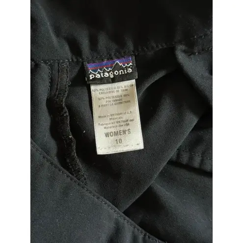 Patagonia  Women's Nylon Straight Leg Pants Hiking Mid Rise Black Outdoor Size 10