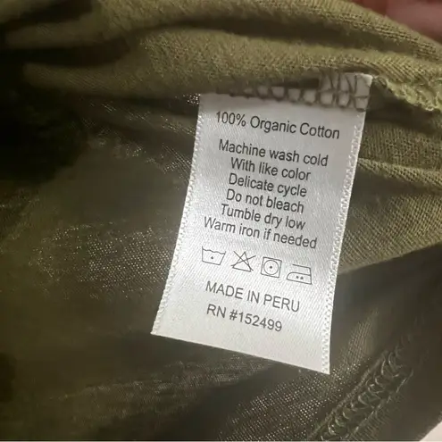 Amour Vert XS Olive Green SS Berkeley Organic Cotton Tee Shirt Sustainable