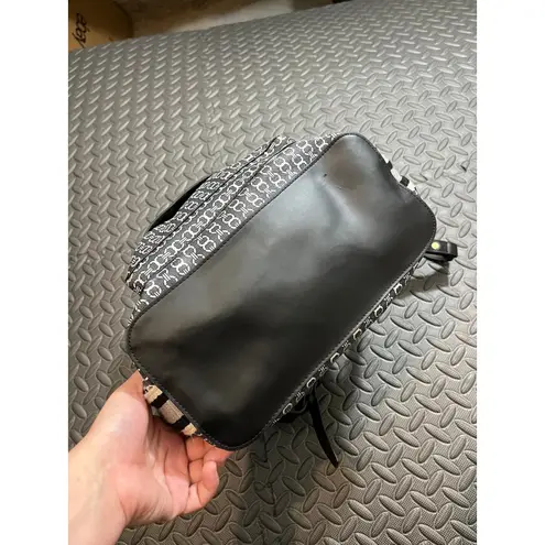 Tory Burch  Gemini Link Canvas Leather Backpack Black & White Womens Travel thumbnail 4