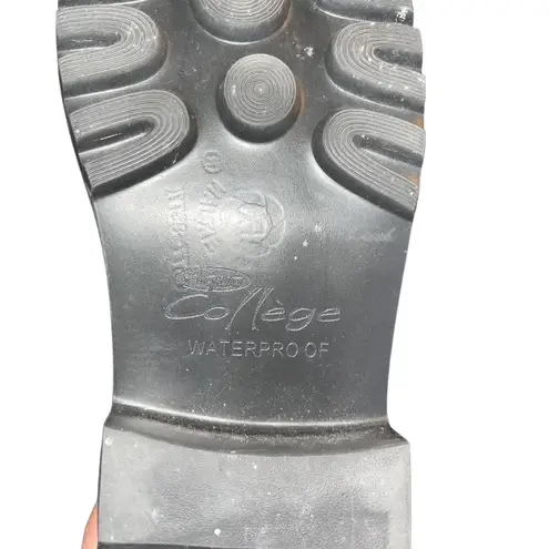 Aqua College Waterproof Women’s Combat Boot Black Chucky Chain Accent Size 10M