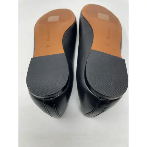 Madewell  Anelise Ballet Flat Black Leather Classic Minimalist Flats shoes 9.5