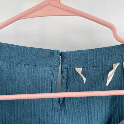 Soft Surroundings Tunic Top Size Large NWOT Oceo Gauze Mallard Blue 3/4 Sleeve