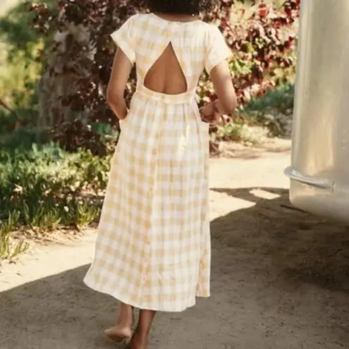 Christy Dawn The Jane Dress In Lemon Plaid size large