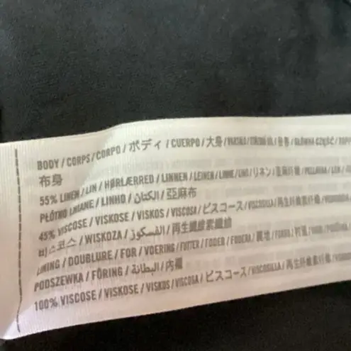 Abercrombie & Fitch  Black Linen Dual Strap Plunging V Romper Shorts Size XS