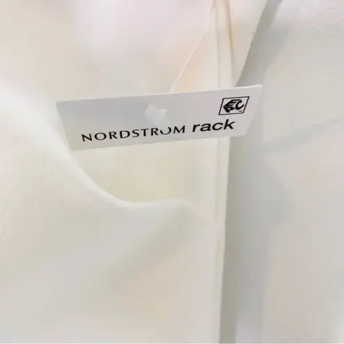 NWT Anne Barge J’Adore Ruffle Drape Dress Ivory White XS