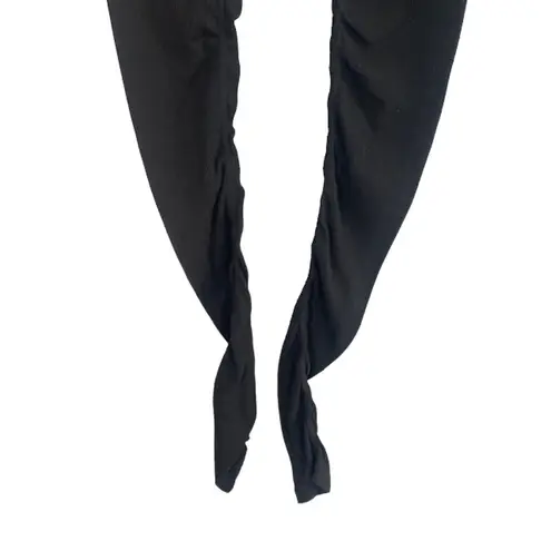 ALO Yoga Blue & Black Ribbed Goddess Athletic Leggings Women Sz S