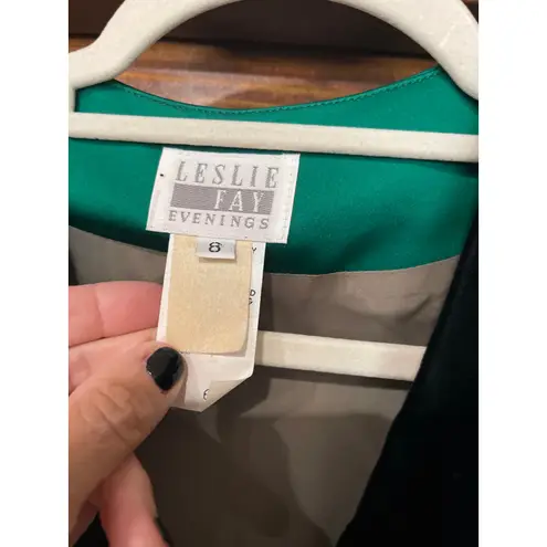 Leslie Fay evenings, green peplum style cocktail jacket size 8