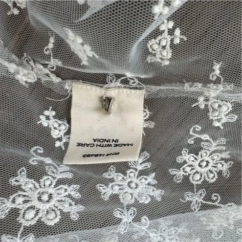 Doen Adalise Sea Salt White Lace Sheer Maxi Dress XS NWT