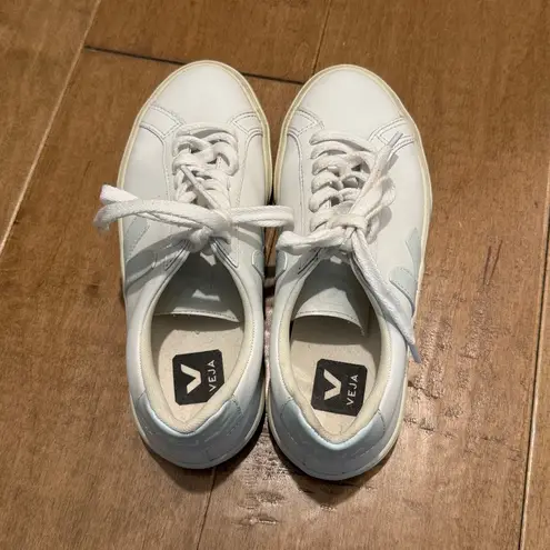 VEJA Womens Esplar Leather - White/Menthol