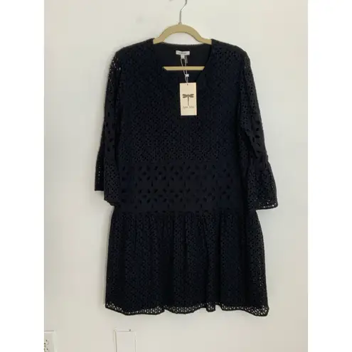 Tyler Boe Ingrid Eyelet Dress NWT size large Black