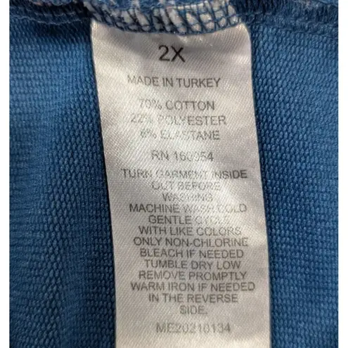 Jack + Avery Tunic Dress Women Size 2X Pockets Blue Casual Comfy