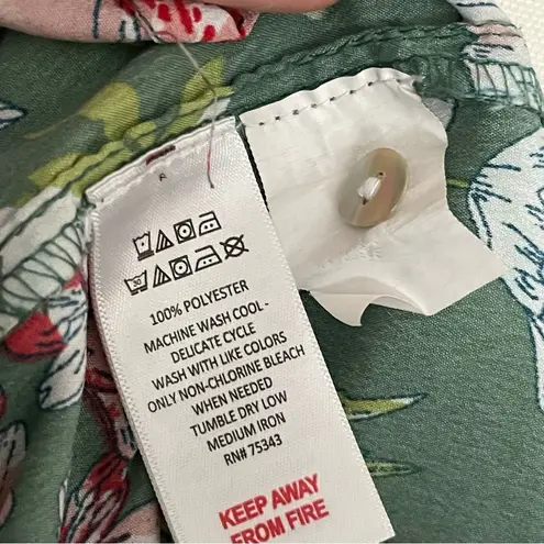 Cupcakes and Cashmere Sleep Shirt Nighty Nightgown Pajamas Floral Green Pink