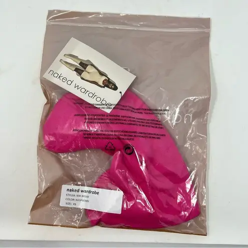 Naked Wardrobe Sculpted Seamless Tank Thong Bodysuit Raspberry Pink Size XS NEW