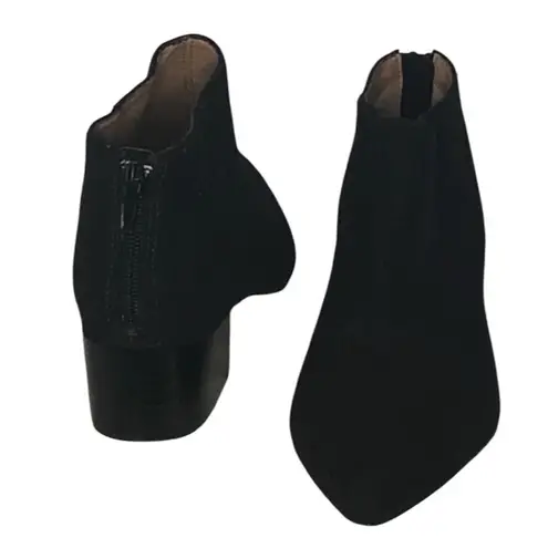 Bettye Muller Quill Pointed Toe Wool Booties Deep Purple Size 8.5