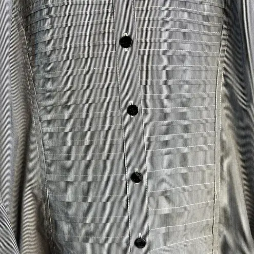 Dress Barn  Long Sleeve Ribbed‎ Front Button Up Shirt Size Large