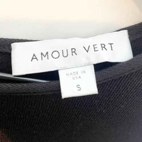 Amour Vert Button Back Long Sleeve Swing Dress Modal Blend in Black Women's S