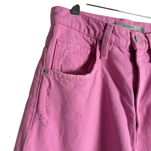 Hudson James High Rise Wide Leg Jeans Fuchsia Pink Size 25