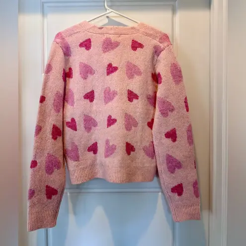 Cupcakes and Cashmere NWT Pink Valentine Heart Cardigan Size Small