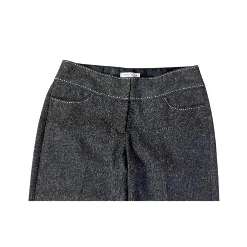 White House Black Market Womens 8 Used Black Gray Tweed Capri Pants