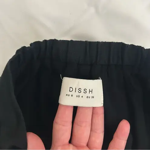 DISSH Roberts Linen Midi Skirt black US 4