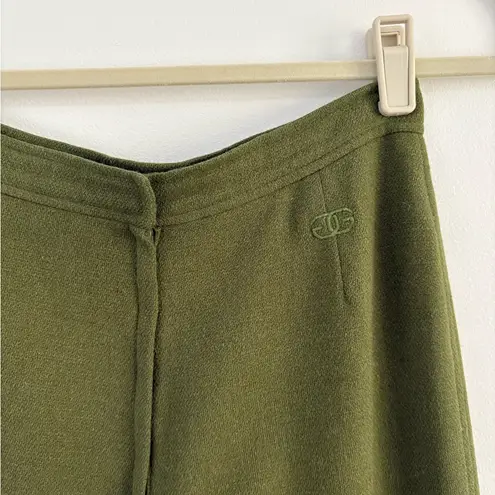 Givenchy Vintage 70s Wool Blend Wide Leg High Waist Trousers