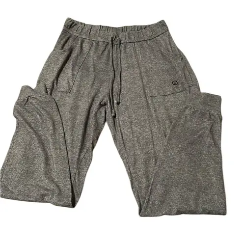 Born szM soft heatheredâgrey drawstring waist ankle band joggers w/pocketsâGUC Gray Size M