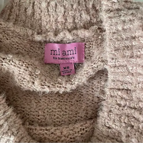 Miami for Francesca's Colorblock Long Sleeve Sweater Dress size XS Raglan Stripe Pink