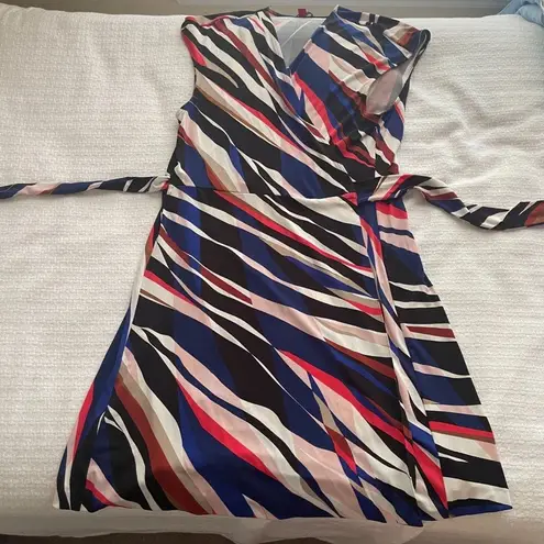 Vince Camuto XL  Graphic Zebra Wrap Dress