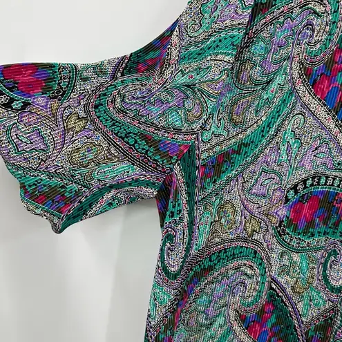 Vintage 90s Paisley Two Piece Set Skirt And Shirt Size Medium Early 90s