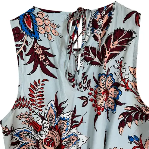 Rhode X Target Light Blue Floral Print Sleeveless Cut Out Midi Dress Size XXS