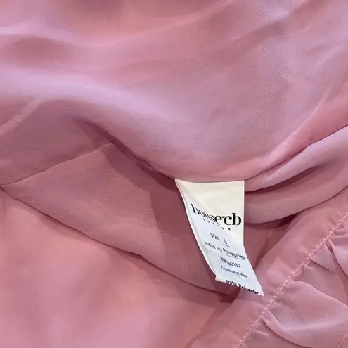 House Of CB NWOT Tania pink ruffle mini dress sz L