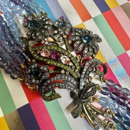 Heidi Daus Floral Bouquet Tassel Necklace