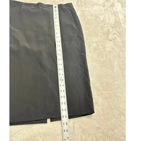 Jean Paul Gaultier Femme Pencil Skirt Women's 6 Black Wool Silk Knee Length Slit