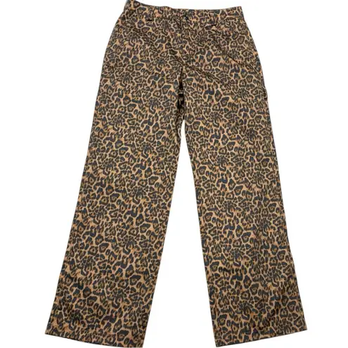 Noisy May Leopard Print Straight Leg Pants Medium NWOT Nordstrom