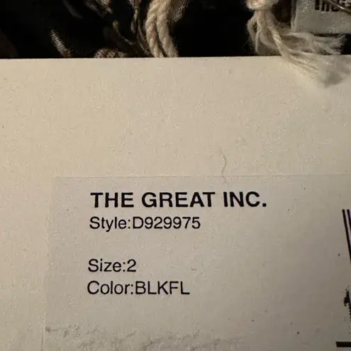 THE GREAT. SWIM Black Brown Tan Swim Coverup Dress NWT Size 2/US Medium Beachy