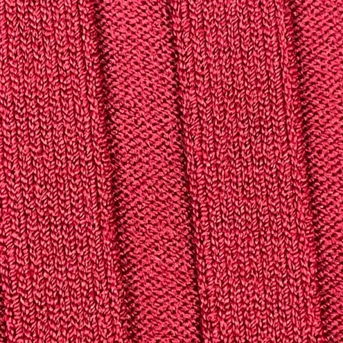 Cinq a Sept Pullover Ribbed Sweater Pomegranate Ruby Red Medium Cinq à Sept