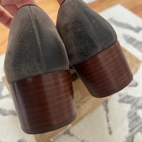 Sofft Velina Heeled Loafers Booties Grey Suede Size 7 NEW