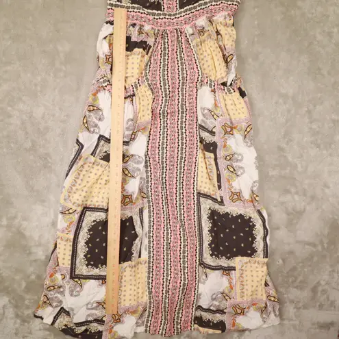 Matilda Jane Perfectly Paisley Maxi Dress Patchwork Boho Pockets size Medium