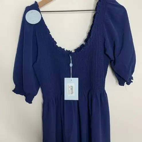 Hill House The Luisa Nap Blue Navy Crepe Dress Womens New Size XL