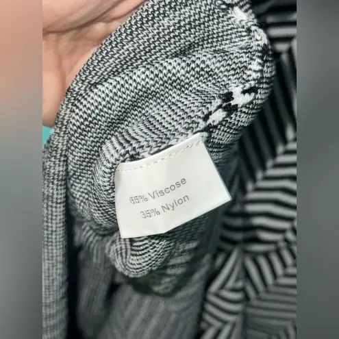 Esteban Cortazar Collective RTR Zebra Animal Print Sweater Dress Maxi Lg Black