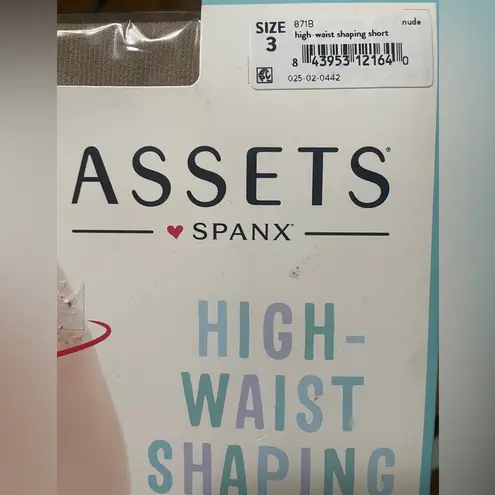 Spanx Assets High Waist Shaping Short Shapewear Mid Thigh Control 871B, Size 3 Tan