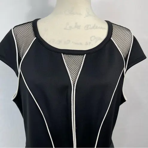 Torrid Mesh Athletic Black Peplum Top Size 1X