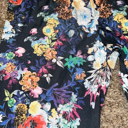 See You Monday Floral Leggings Sz Large