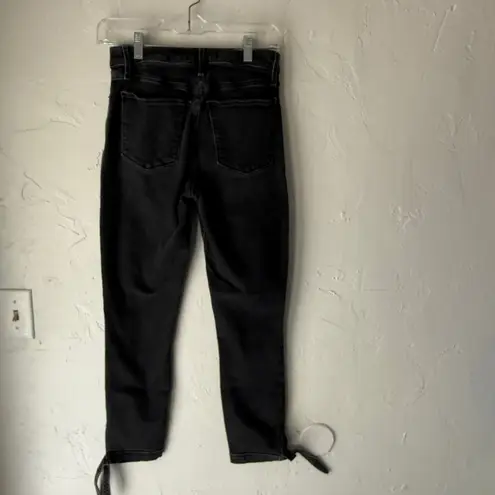 Abercrombie & Fitch  Black Jeans‎ 27 High Rise Super Skinny Ankle Tie Hem Stretch