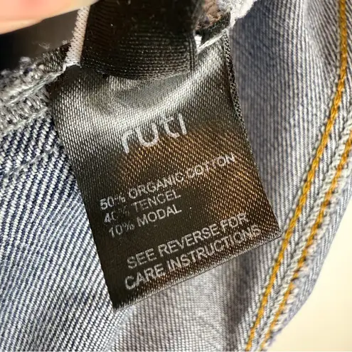 NWT Ruti Relaxed Denim Hooded Jacket Zip Up Slouchy Size Small/ Medium Blue