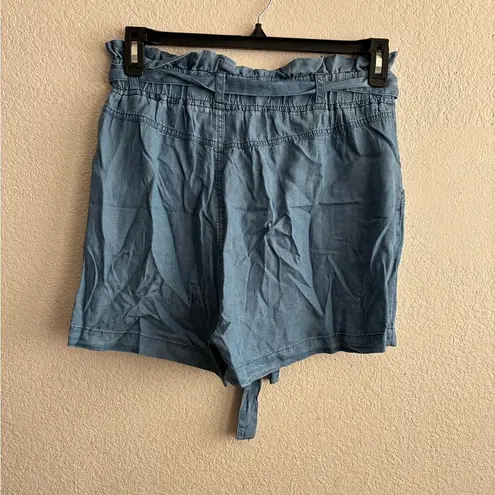 Thread Supply Blue Denim Women's Paper Bag Shorts L Size L