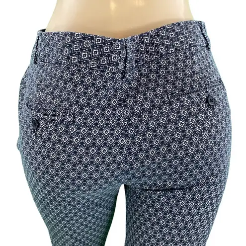 Zac and Rachel Black and White Diamond Print Slim Fit Dressy Ankle Pants